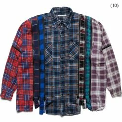 Needles FLANNEL SHIRT - 7 CUTS ZIPPED WIDE SHIRT -NIke Shop needlesFLANNELSHIRT 7CUTSZIPPEDWIDESHIRTASSORTED0999OS 10 LQ300 1