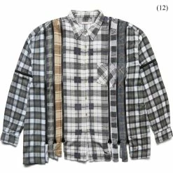 Needles FLANNEL SHIRT - 7 CUTS ZIPPED WIDE SHIRT -NIke Shop needlesFLANNELSHIRT 7CUTSZIPPEDWIDESHIRTASSORTED0999OS 12 LQ300 1
