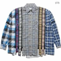 Needles FLANNEL SHIRT - 7 CUTS ZIPPED WIDE SHIRT -NIke Shop needlesFLANNELSHIRT 7CUTSZIPPEDWIDESHIRTASSORTED0999OS 13 LQ300 1