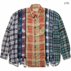 Needles FLANNEL SHIRT - 7 CUTS ZIPPED WIDE SHIRT -NIke Shop needlesFLANNELSHIRT 7CUTSZIPPEDWIDESHIRTASSORTED0999OS 19 LQ300 1