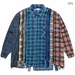 Needles FLANNEL SHIRT - 7 CUTS ZIPPED WIDE SHIRT -NIke Shop needlesFLANNELSHIRT 7CUTSZIPPEDWIDESHIRTASSORTED0999OS 23 LQ300 1