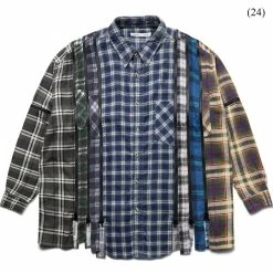 Needles FLANNEL SHIRT - 7 CUTS ZIPPED WIDE SHIRT -NIke Shop needlesFLANNELSHIRT 7CUTSZIPPEDWIDESHIRTASSORTED0999OS 24 LQ300 1