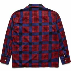 Needles ONE-UP SHIRT -NIke Shop needlesONE UPSHIRTA NAVYRED0680SLQ153 2