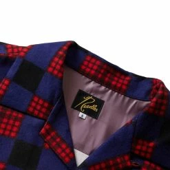 Needles ONE-UP SHIRT -NIke Shop needlesONE UPSHIRTA NAVYRED0680SLQ153 4