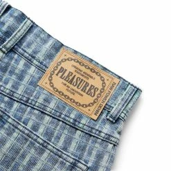 Pleasures DALLAS DENIM PANT -NIke Shop pleasuresDALLASDENIMPANTPLAIDGREEN32P22F009 3