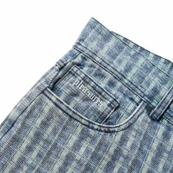 Pleasures DALLAS DENIM PANT -NIke Shop pleasuresDALLASDENIMPANTPLAIDGREEN32P22F009 4