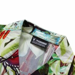 Pleasures X PLAYBOY TASTE BUTTON DOWN -NIke Shop pleasuresXPLAYBOYTASTEBUTTONDOWNBLUESP22PB025 BLUE 3