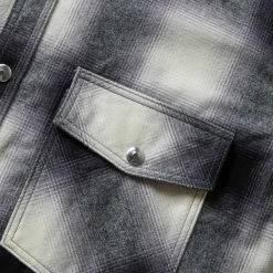 Reception OVERSHIRT OMBRE COTTON BRUSH FLANNEL -NIke Shop receptionOVERSHIRTOMBRECOTTONBRUSHFLANNELIRONGREYMJ0048 3