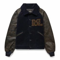 RRL FARWELL CORDUROY VARSITY JACKET