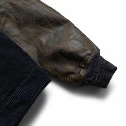 RRL FARWELL CORDUROY VARSITY JACKET -NIke Shop rrlFARWELLCORDUROYVARSITYJKTBLKDEEPNVYM782890786001 3