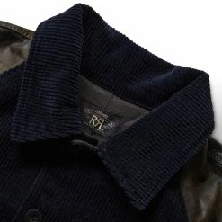 RRL FARWELL CORDUROY VARSITY JACKET -NIke Shop rrlFARWELLCORDUROYVARSITYJKTBLKDEEPNVYM782890786001 6