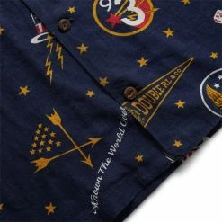 RRL LINEN/VISCOSE 2-POCKET CAMPSHIRT -NIke Shop rrlLINENVISCOSE2 POCKETCAMPSHIRTRL489NAVYMULTIS782856982001 3