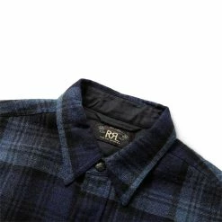 RRL L/S PLAID MASON OVERSHIRT -NIke Shop rrlLSPLAIDMASONOVERSHIRTRL 555DKBLUEBLUEM782871221001 4