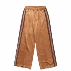 Sasquatchfabrix FAUX SUEDE FLARE SILHOUETTE TRACK PANTS