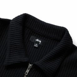 Stüssy BIG THERMAL ZIP SHIRT -NIke Shop stussyBIGTHERMALZIPSHIRTBLACKM1140317 3