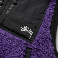 Stüssy SHERPA VEST -NIke Shop stussySHERPAVESTPURPLEXS118506 3