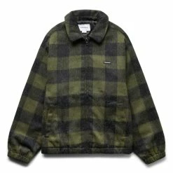 Thisisneverthat BRUSHED CHECK ZIP JACKET