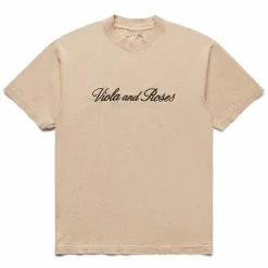 Viola And Roses EMBROIDERY LETTER S/S TEE