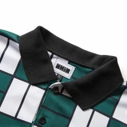 Whim Golf MICRO POLY PIQUE 3 BUTTON GOLF SHIRT -NIke Shop whimgolfMICROPOLYPIQUE3BUTTONGOLFSHIRTGREENBLACKWHITESWG FW22 03 3