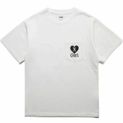 X-Girl HEART EMBROIDERY POCKET S/S TEE
